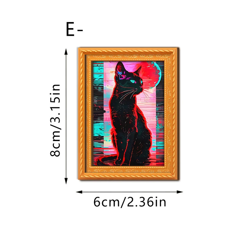 Dekorative Katzenkunst mit futuristischem Design Karnz