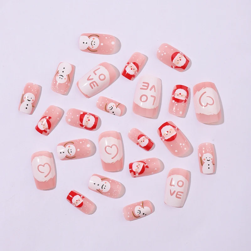 Festliches Kunstnagelset mit Weihnachtsdesign Karnz