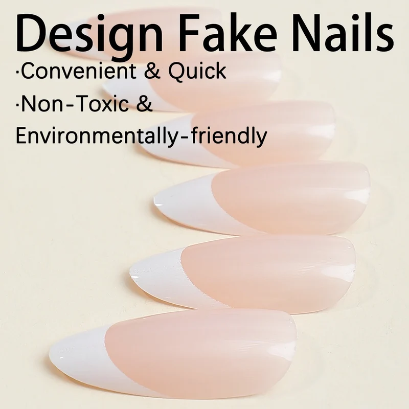 Elegantes Kunstnagelset mit klassischen French-Tips Karnz