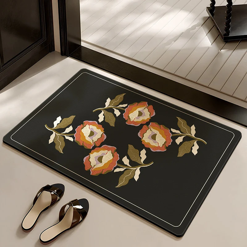 Stylische Blumenmuster Badezimmermatte