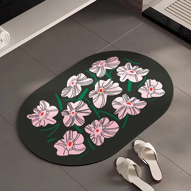 Stylische Blumenmuster Badezimmermatte