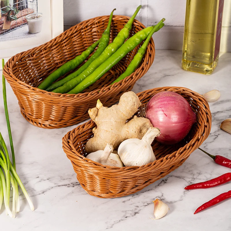 Natürliche dekorative geflochtene Obstschale Karnz