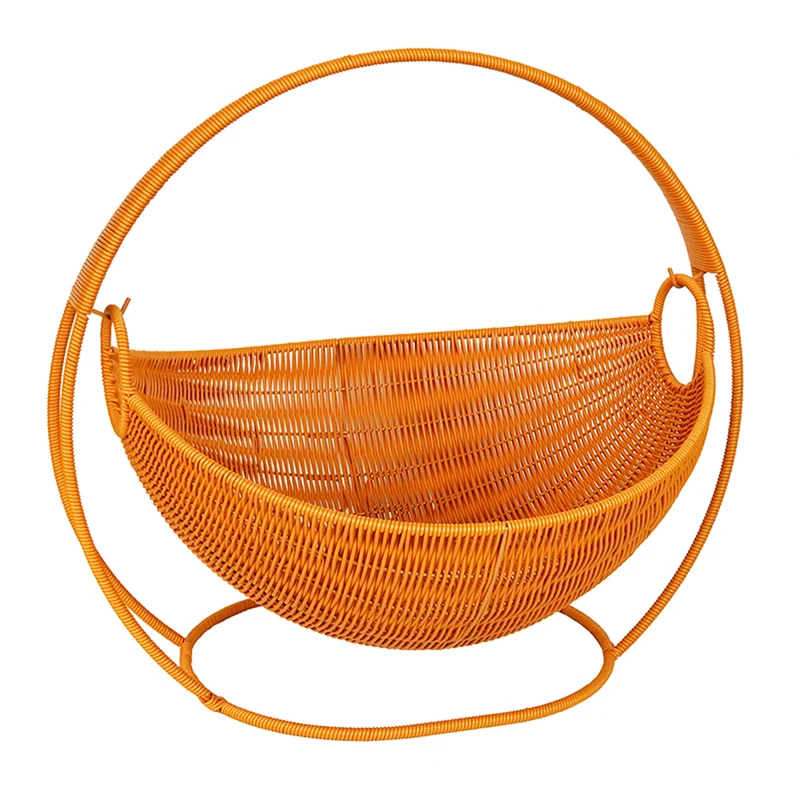 Moderner Rattan Obstschale mit Ständer Karnz