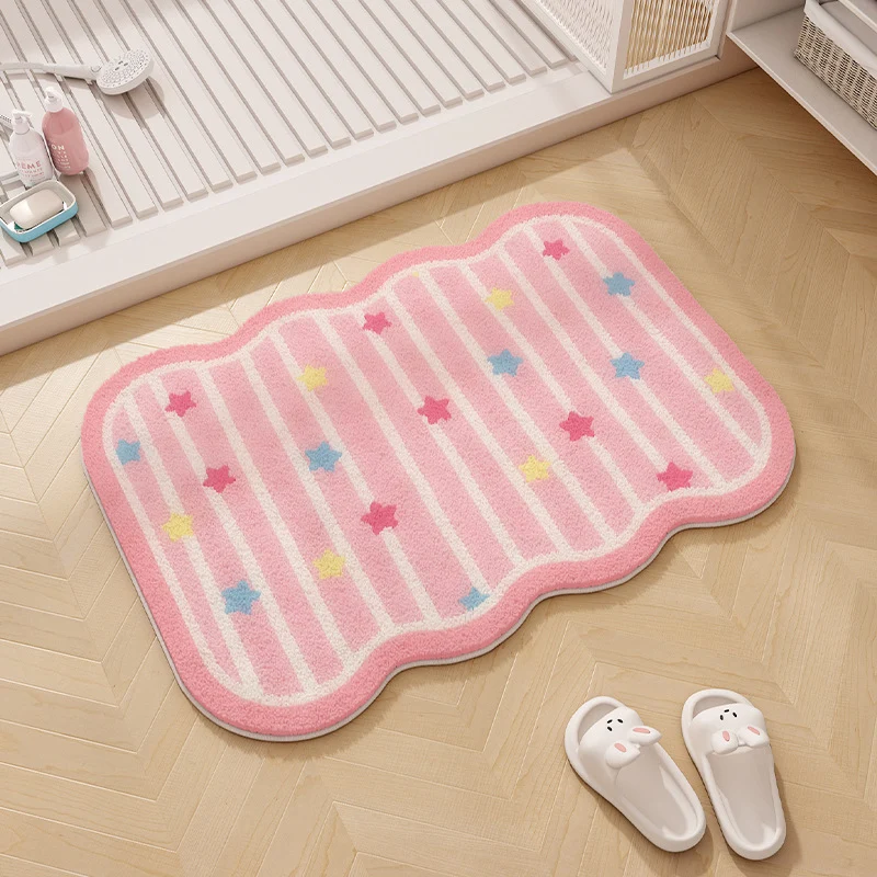 Regenbogen-Themen Plüsch Memory Foam Badmatte
