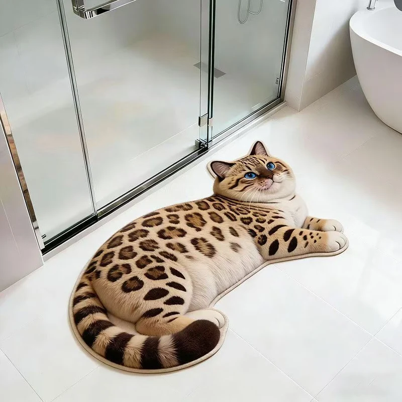Plüsch Katzenförmige Badmatte