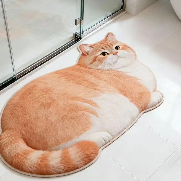 Plüsch Katzenförmige Badmatte