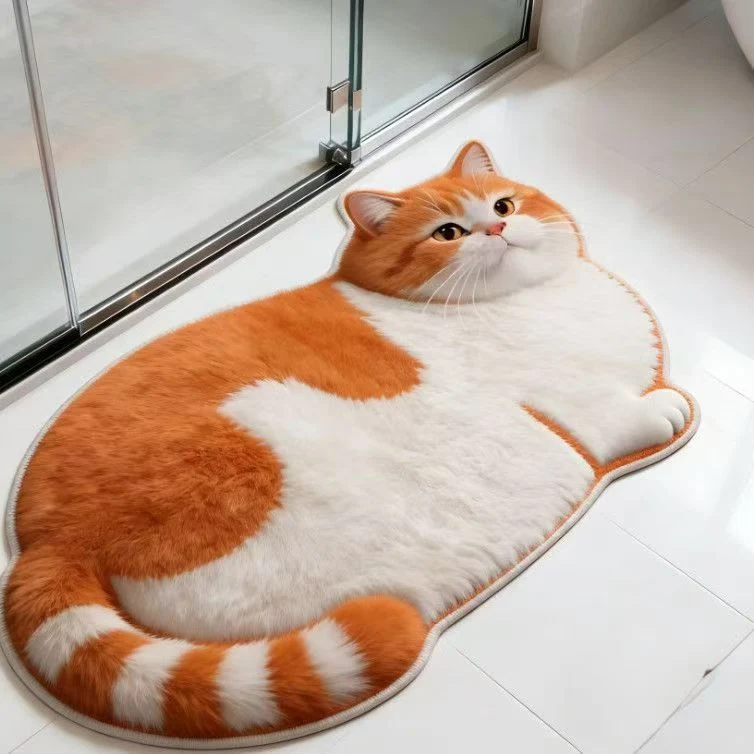 Plüsch Katzenförmige Badmatte