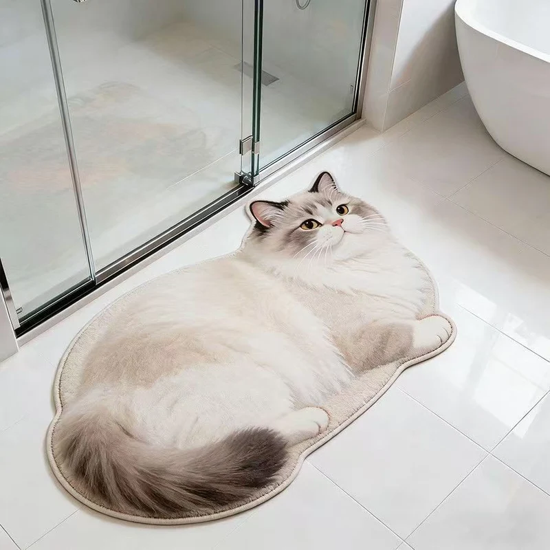 Plüsch Katzenförmige Badmatte