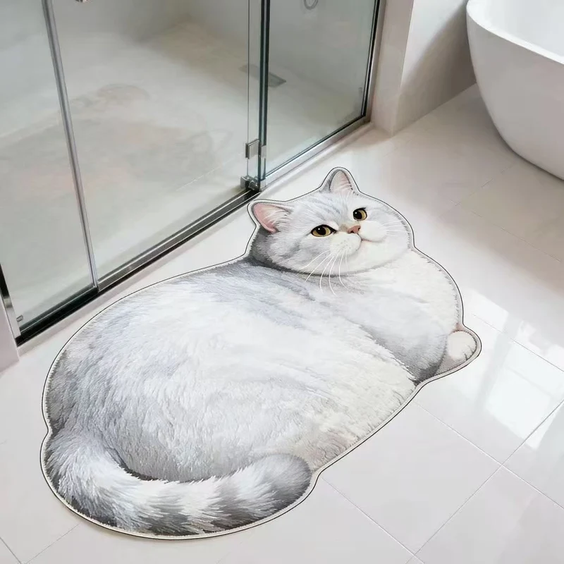 Plüsch Katzenförmige Badmatte