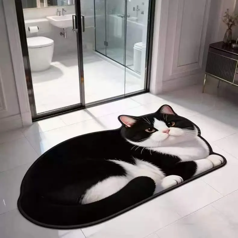 Plüsch Katzenförmige Badmatte