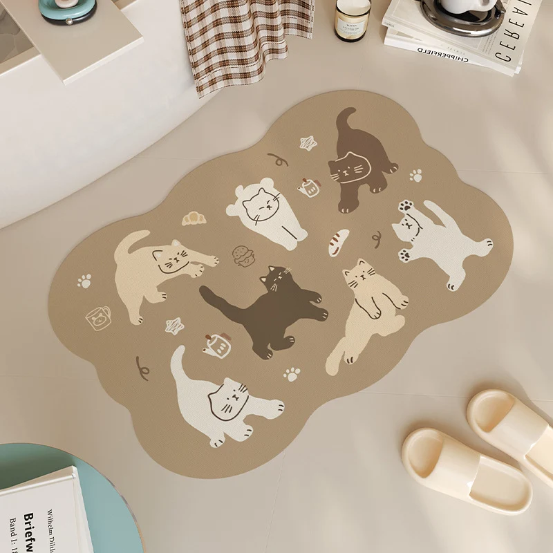 Verspielt Katzen-Themen Badezimmermatte