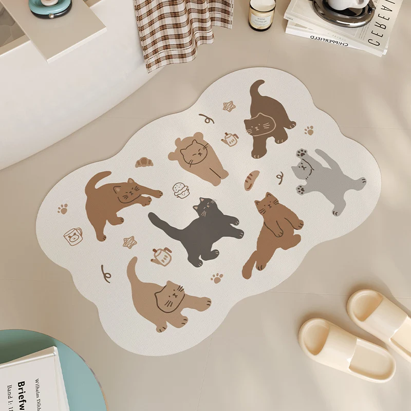 Verspielt Katzen-Themen Badezimmermatte