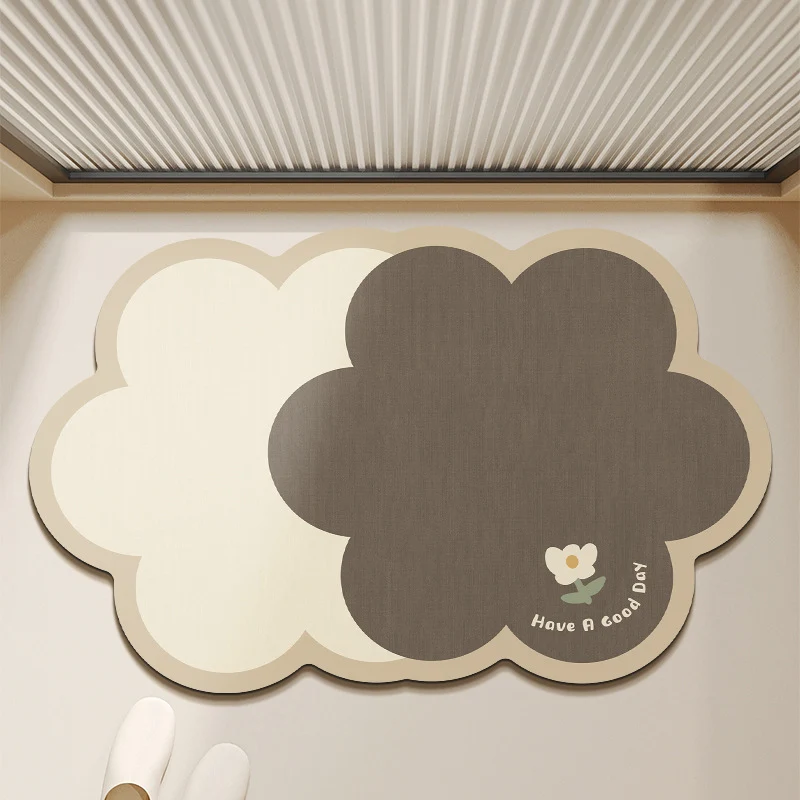 Ovalförmige Fußmatte mit inspirierendem Zitat