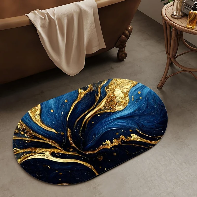 Luxuriöse abstrakte Marmor-Design-Badmatte