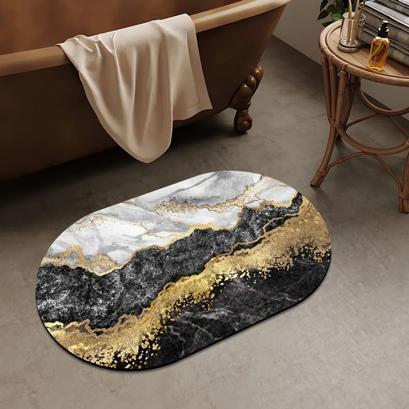 Luxuriöse abstrakte Marmor-Design-Badmatte