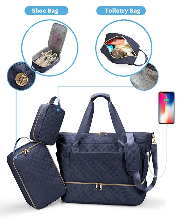 Quilted Weekender Bag Karnz