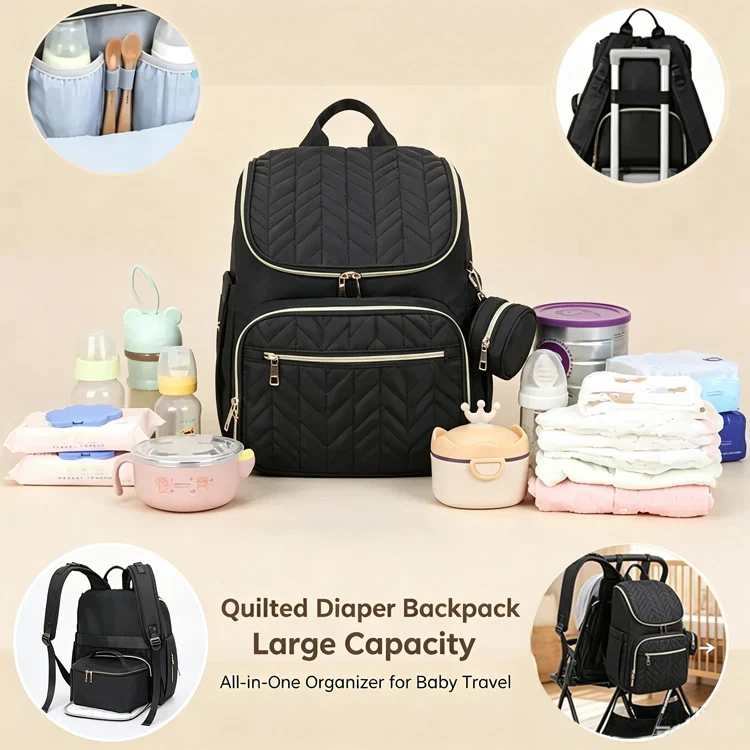 Elegante Multifunktionale Gepolsterte Rucksack Karnz