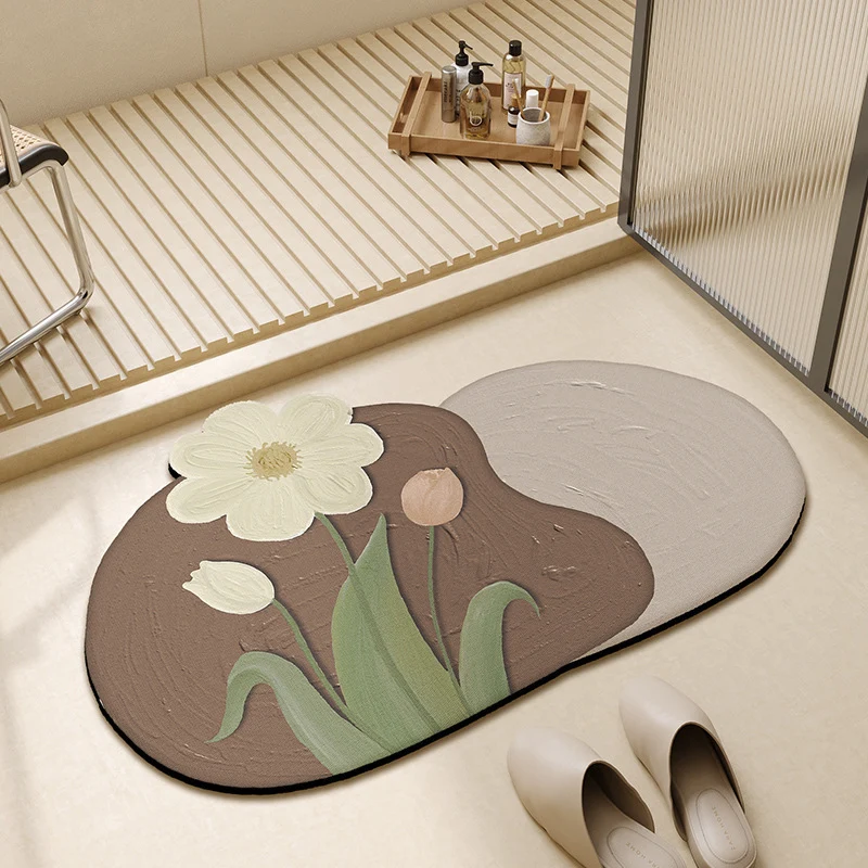 Florale Form Badezimmermatte