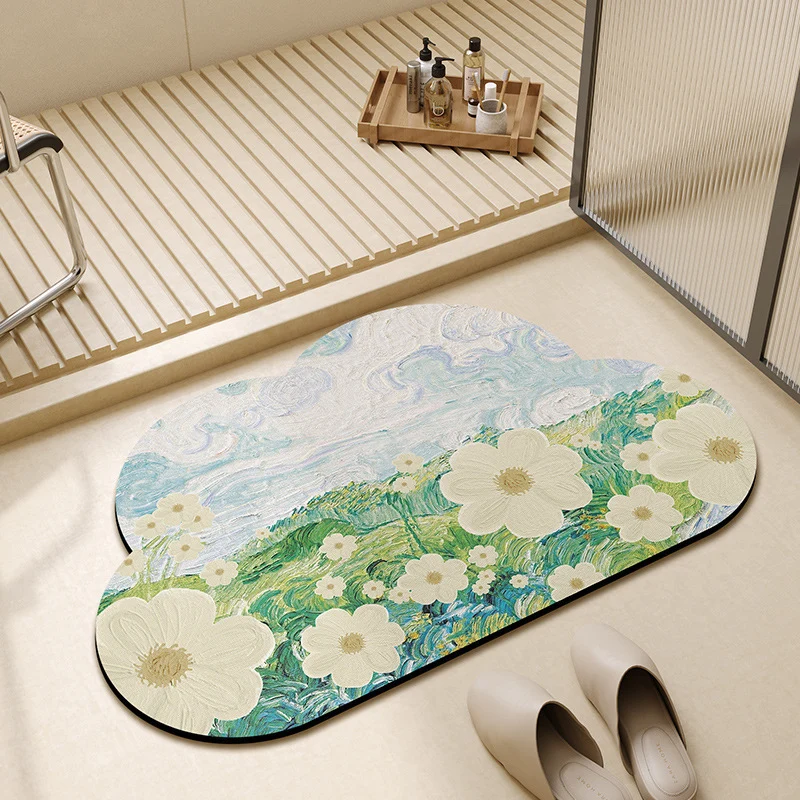 Florale Form Badezimmermatte