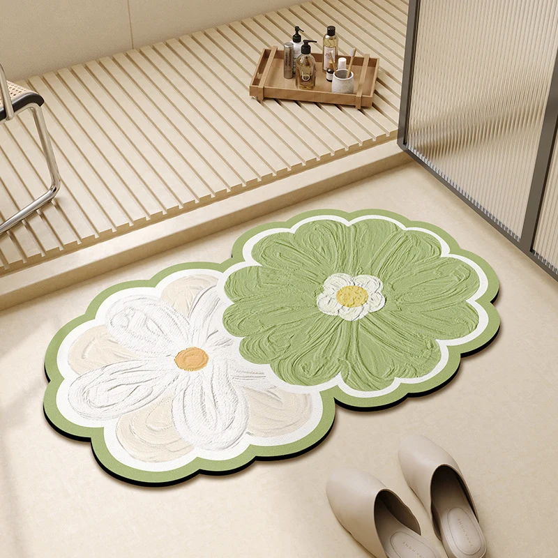 Florale Form Badezimmermatte