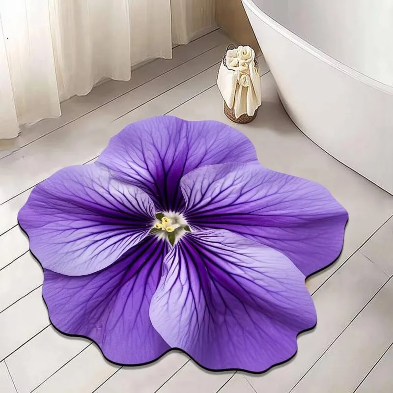 Blumenmuster Badematte