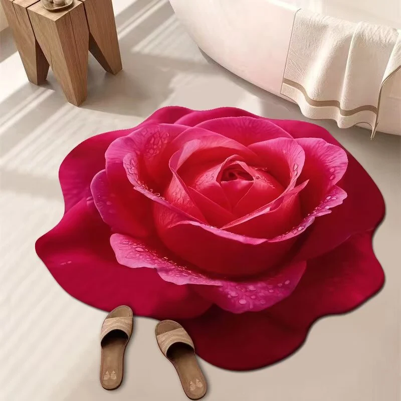 Blumenmuster Badematte