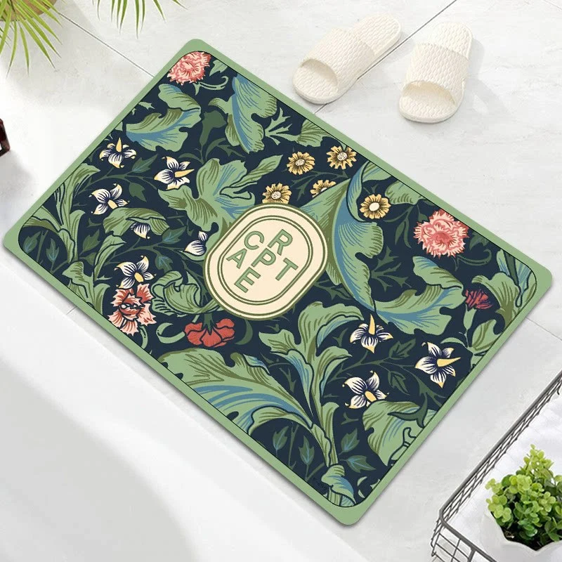 Florale verziertes Memory-Schaum-Badmatte