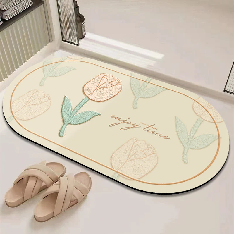 Chic inspirierendes florales Badematte