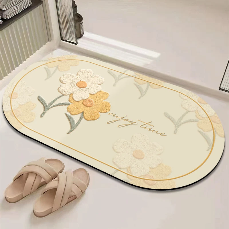 Chic inspirierendes florales Badematte
