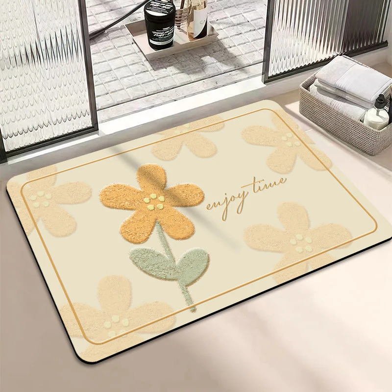 Chic inspirierendes florales Badematte