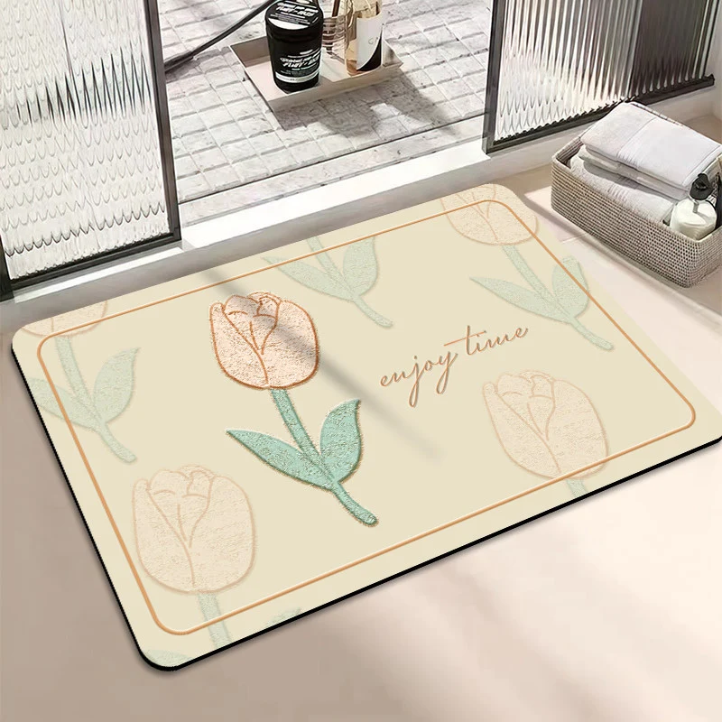 Chic inspirierendes florales Badematte