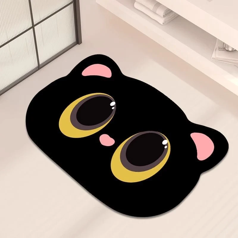 Cartoon Katze Form Plüsch Badmatte
