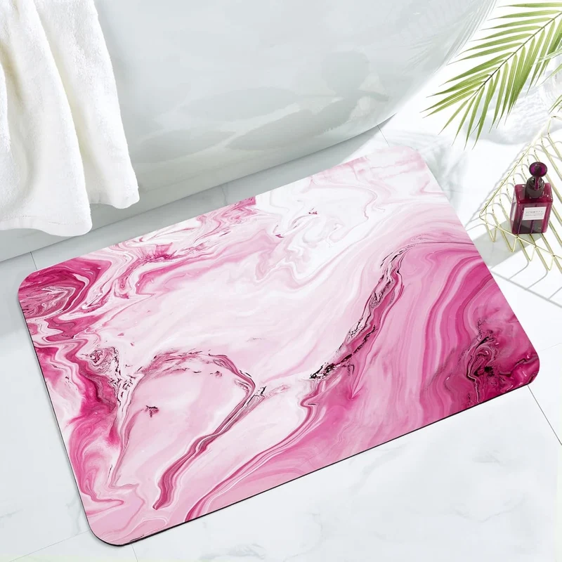 Künstlerischer Floraler Druck Badezimmermatte