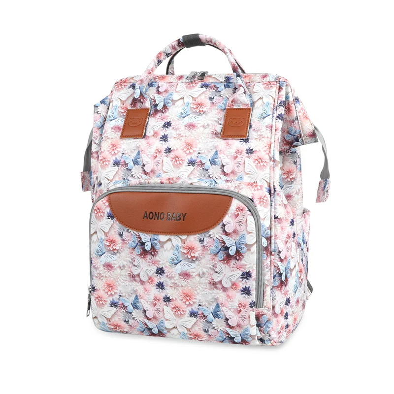 Kreativer floral gedruckter Mehrfach-Taschen Wickelrucksack Karnz
