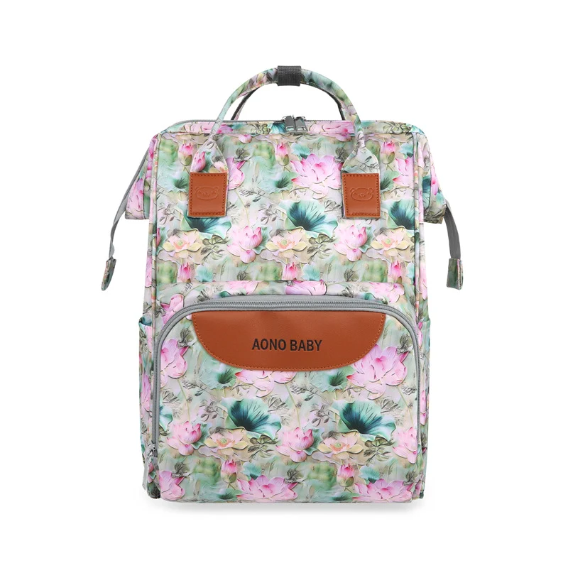 Kreativer floral gedruckter Mehrfach-Taschen Wickelrucksack Karnz