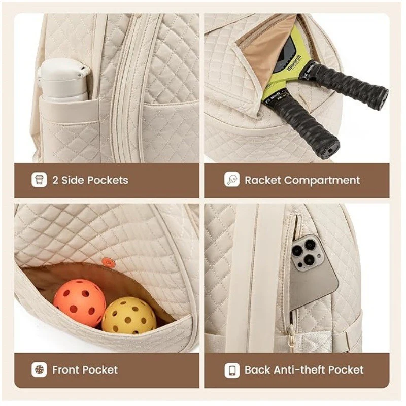 Gep quilteter Tennisracket-Rucksack Karnz 1789074113