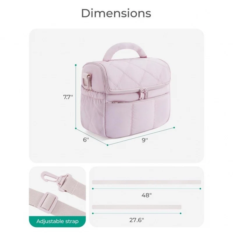 Quilted Multi-Pocket Isolierte Lunch Tasche Karnz
