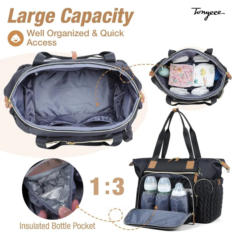 Multifunktionale gesteppten Wickeltasche Karnz