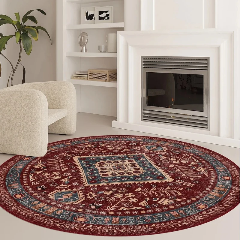 Vintage-inspirierter geometrischer Teppich