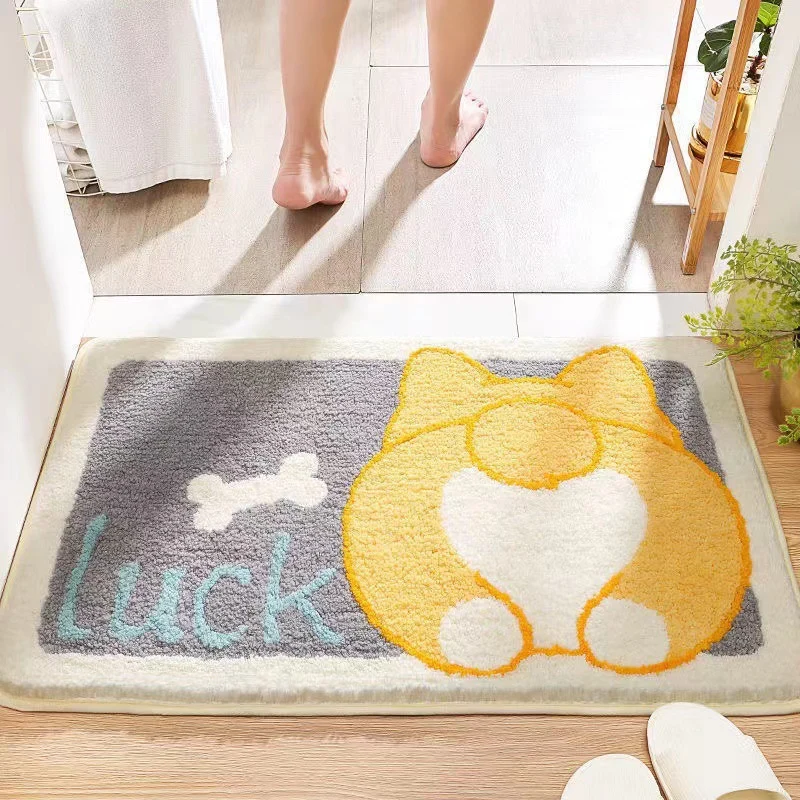 Verspielte katzenmotivierte Badematte