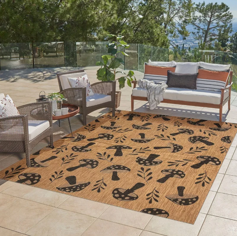 Mehrfarbiger Outdoor-Teppich