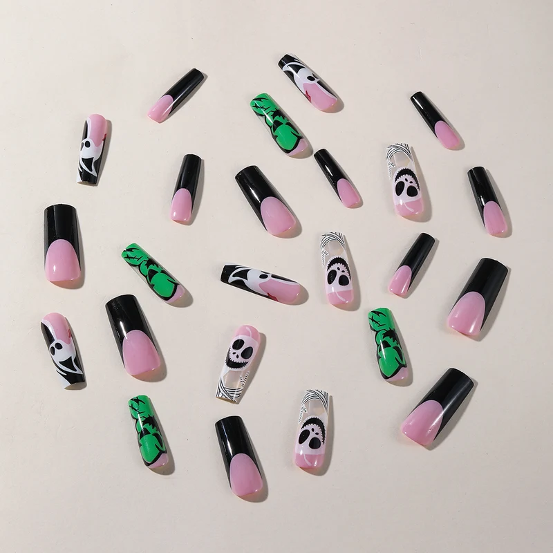 Verspielt Totenkopf Kunst Nagelverlängerungen Karnz