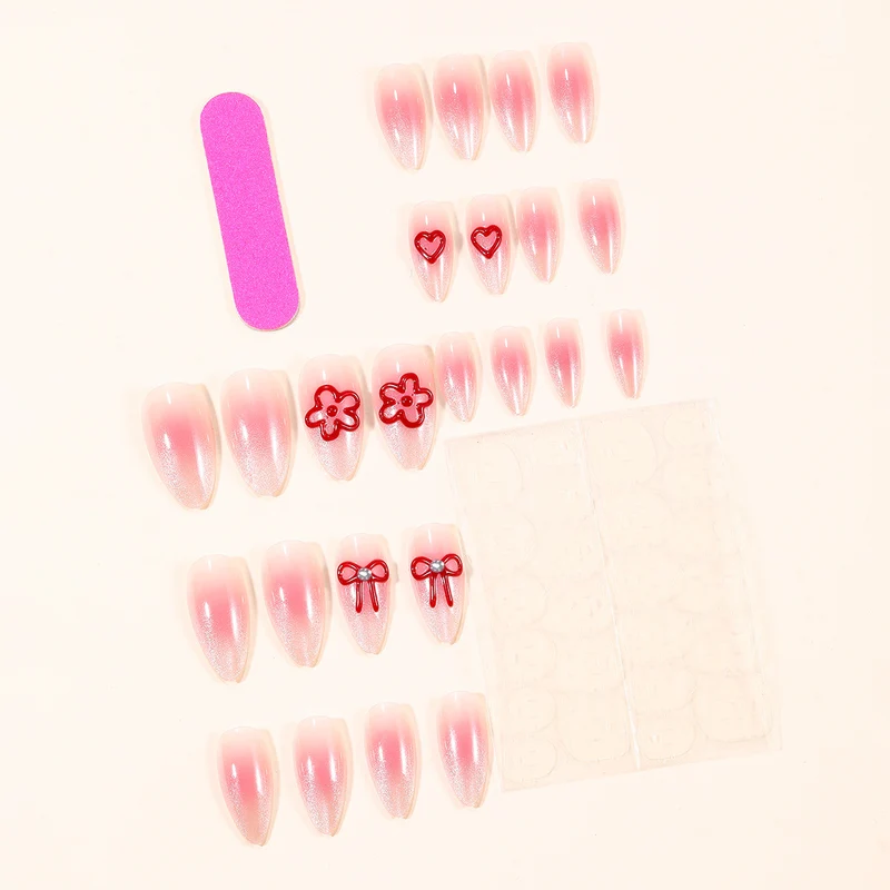 Stylische 3D Blumen Acryl Nagelkunstverlängerungen Karnz