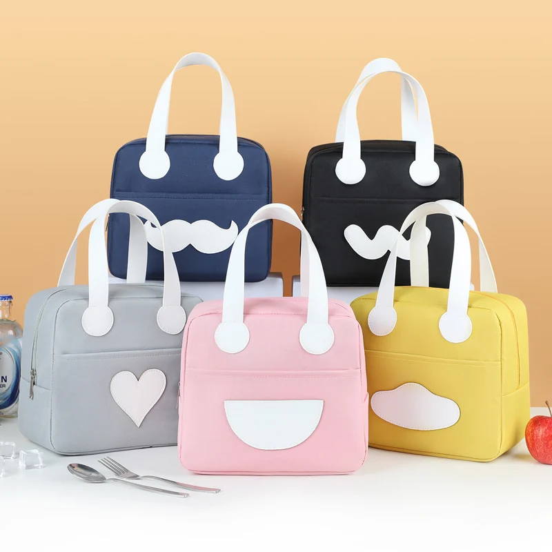 Lustiger Charakter Isolierte Lunch Tasche