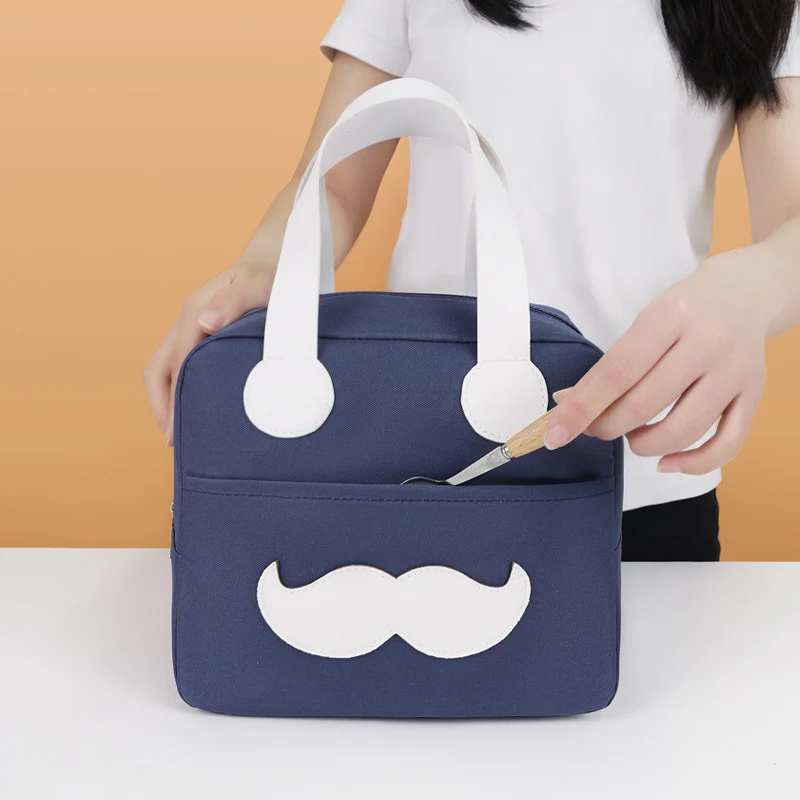 Lustiger Charakter Isolierte Lunch Tasche
