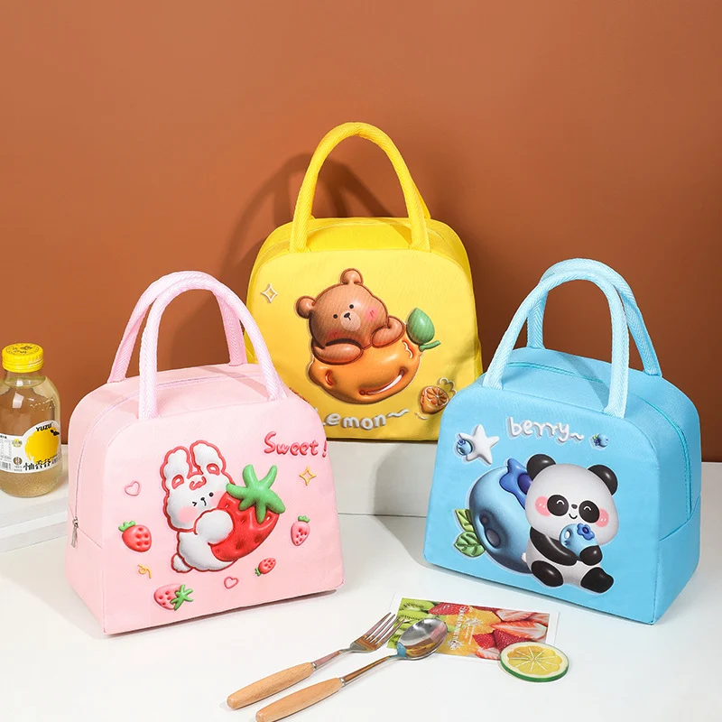 Niedliche mit Tieren bedruckte isolierte Lunch-Tasche