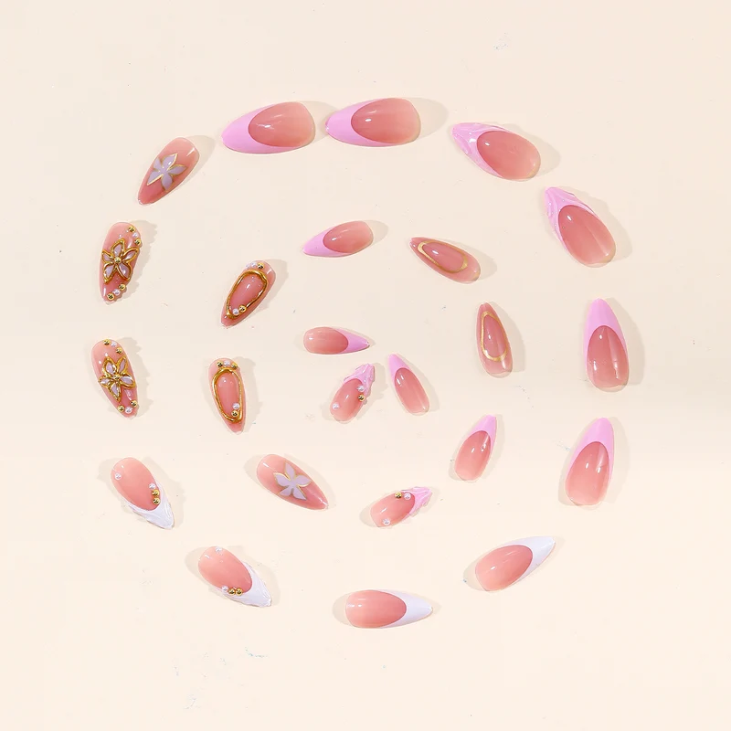 Luxus 3D Blumen Nagelkunst Set Karnz