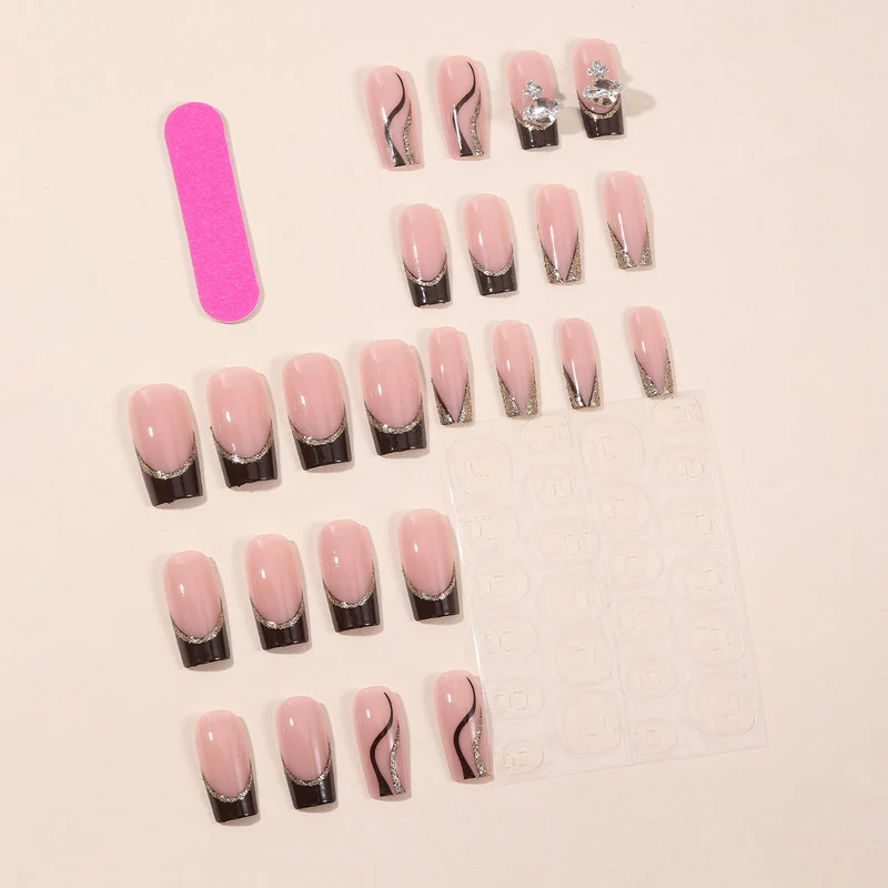 Luxuriöse Glamouröse Nagelkunstverlängerungen Karnz
