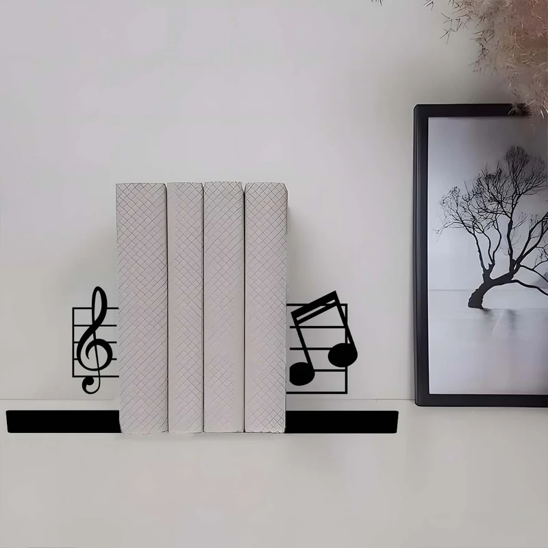 Musikalische Noten Buchstützen