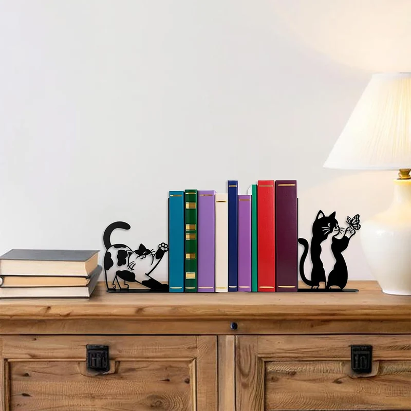 Dekorative katzenförmige Buchstützen